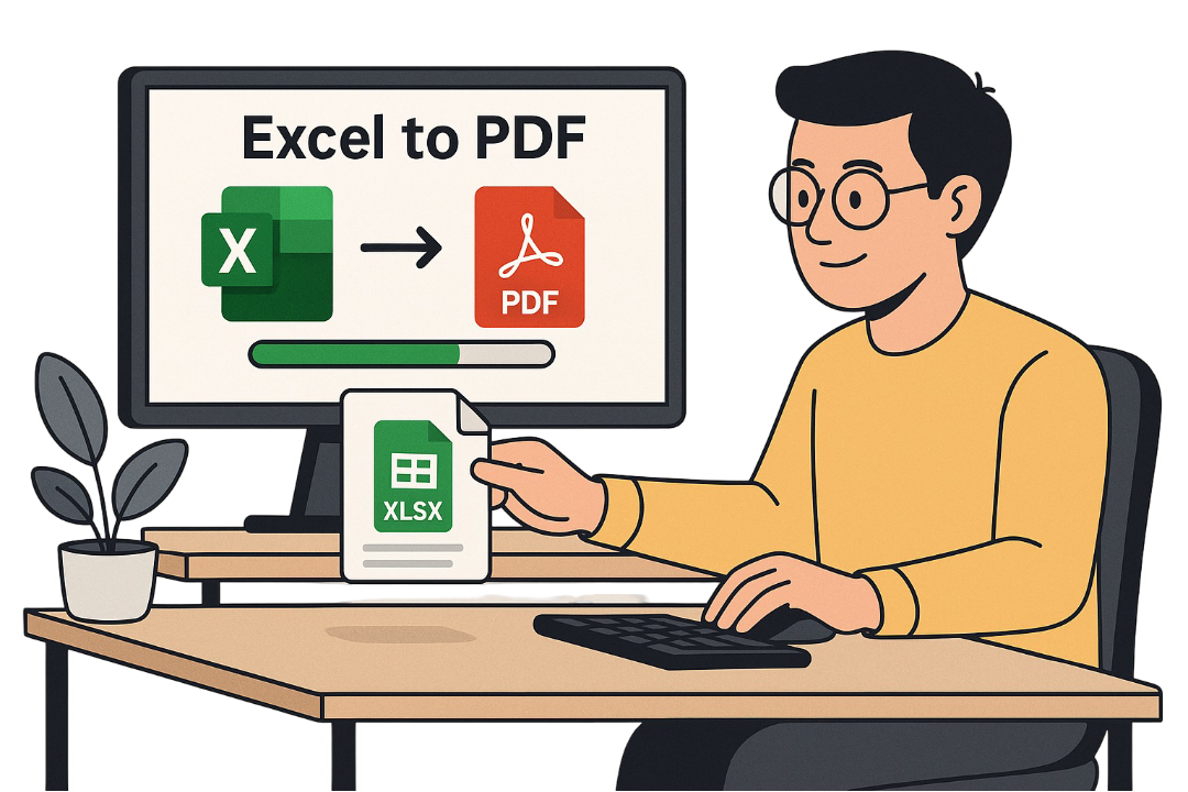 Excel to PDF Converter Illustration